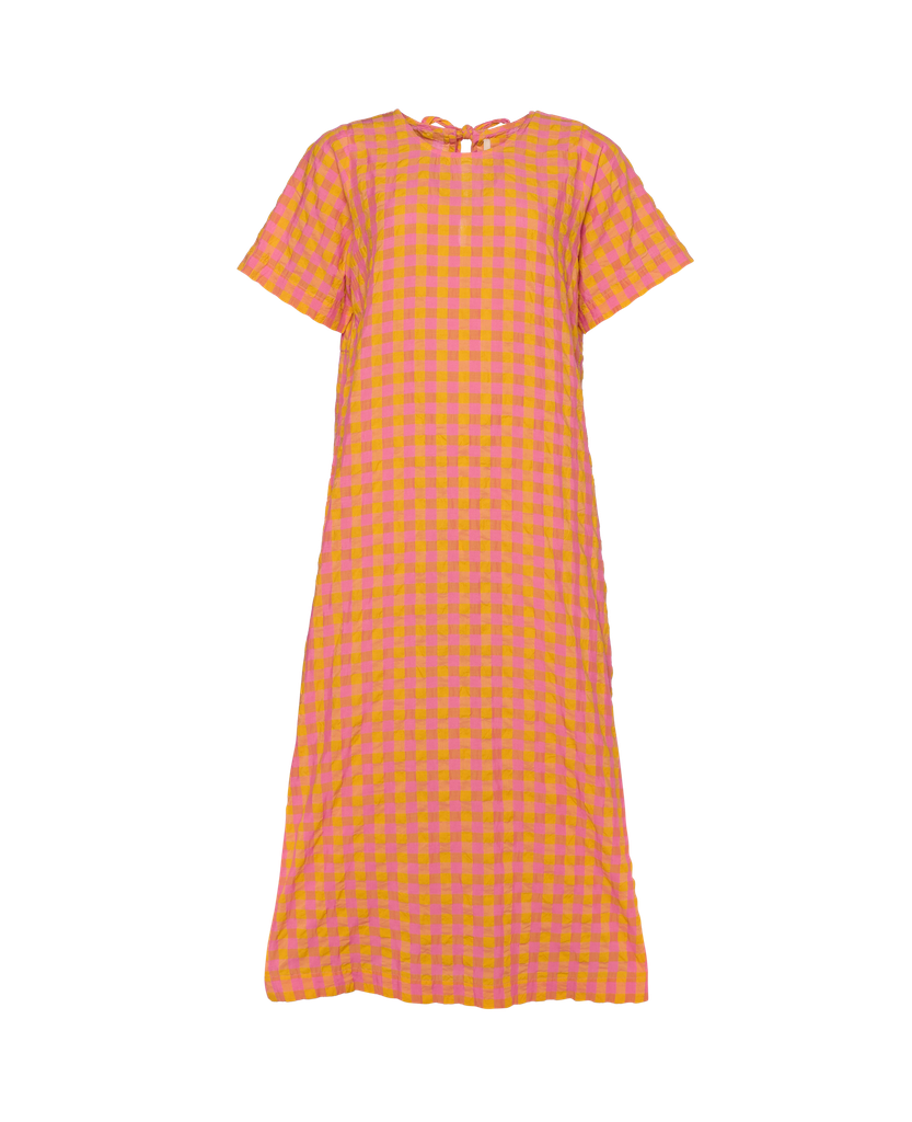 Dionne Dress Pink Orange - Leftover Fabric 3.webp