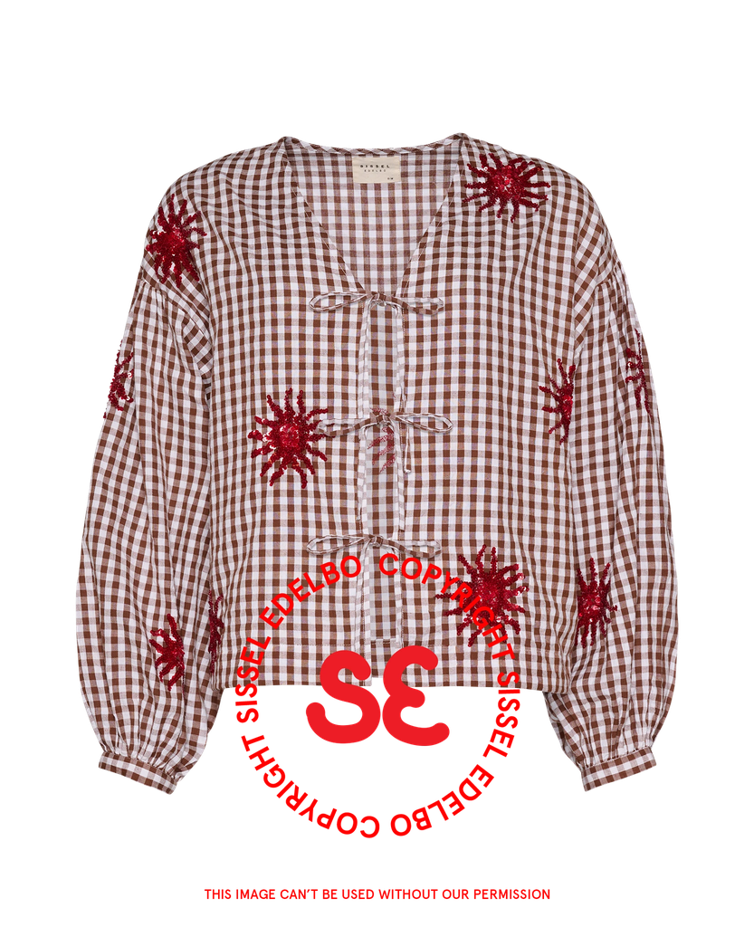 Nanette Top Brown Checks - Organic Cotton 4.webp