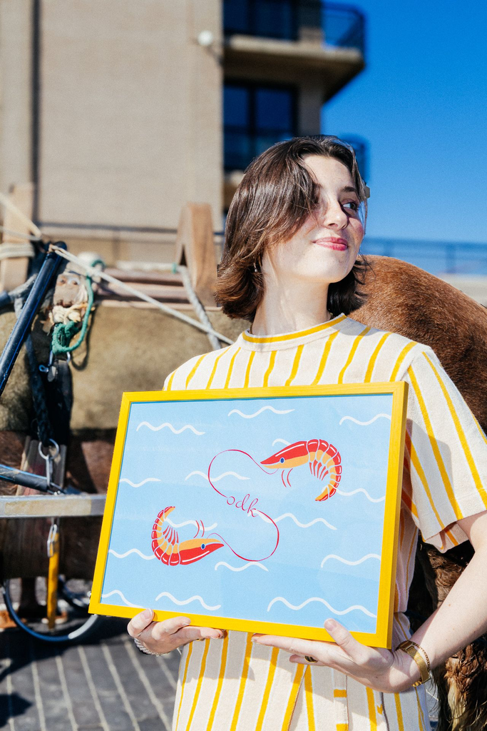 Atelier Lou - Poster Garnaal - 2 - Babette Oostduinkerke