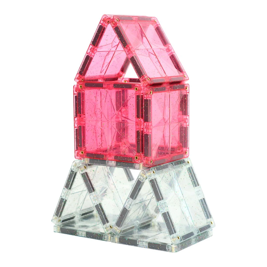 Cleverclixx - Glitter tiles pack transparent (16 stuks) - 1 - Babette Oostduinkerke