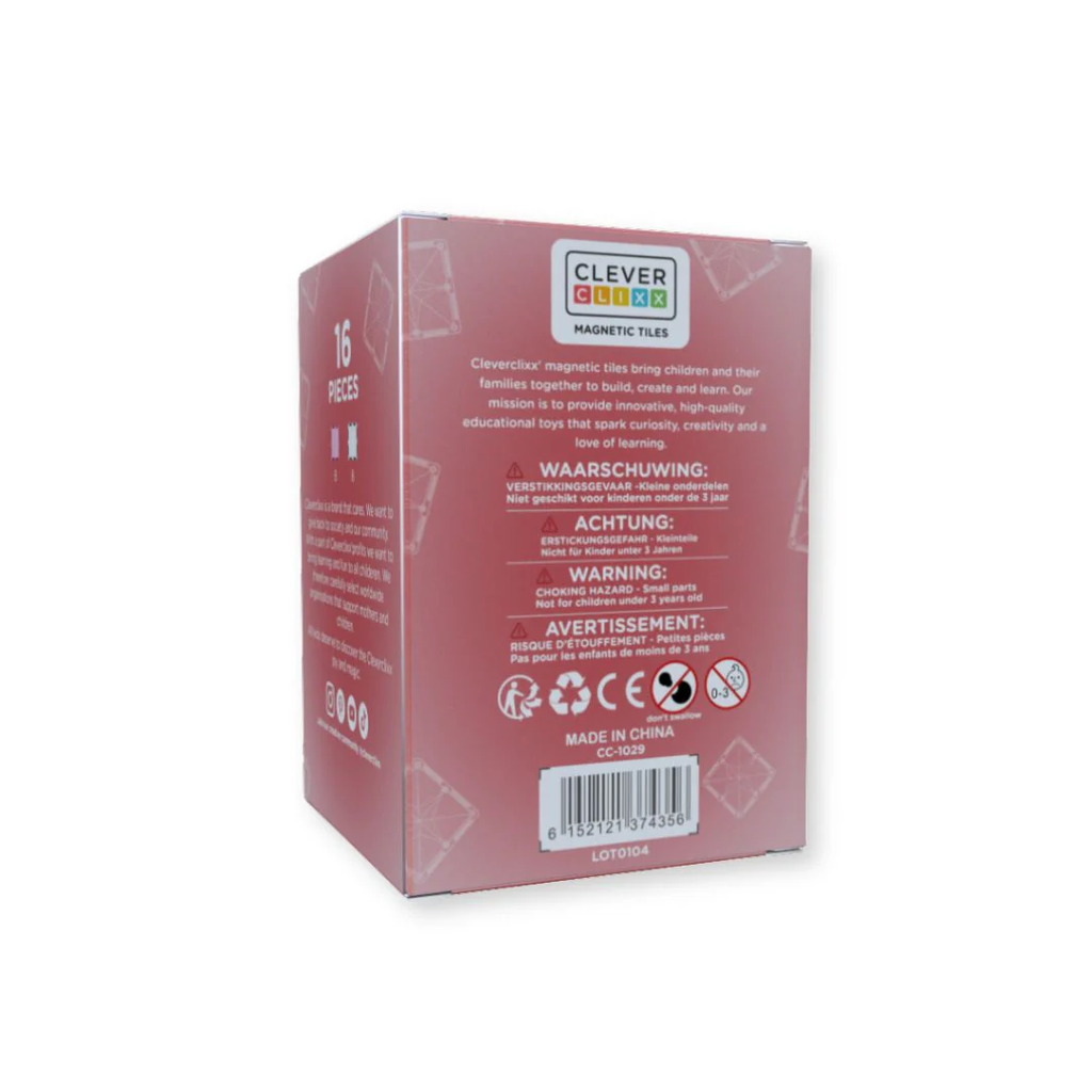 Cleverclixx - Glitter tiles pack transparent (16 stuks) - 3 - Babette Oostduinkerke
