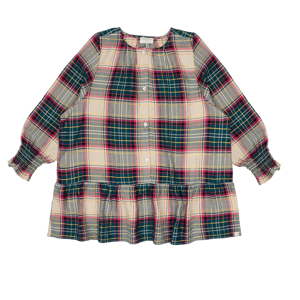 SKYE DRESS FUCHSIA GREEN CHECK primary.webp