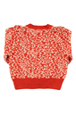  Knitted soft sweater | Red & ecru w: animal print_sisters department_2.webp