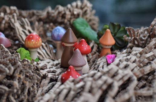 Gnomes and mushrooms nesting set