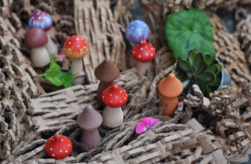 Gnomes and mushrooms nesting set