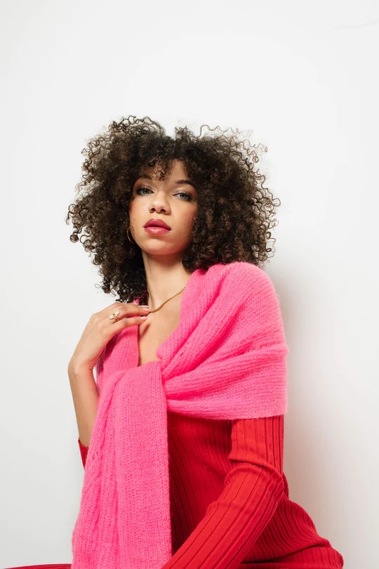 Leselles - Scarf Jille - Neon pink