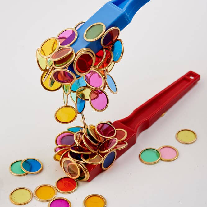 Tickit - Set met magnetische stokjes & gekleurde chips - 1 - Babette Oostduinkerke