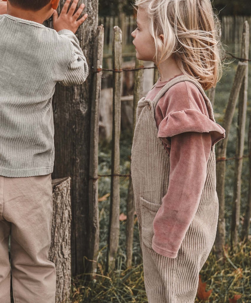 Hoop Kidswear - The frill velvet sweatshirt - Rose wood