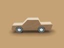 Way to play - Back & forth - Wooden toy car