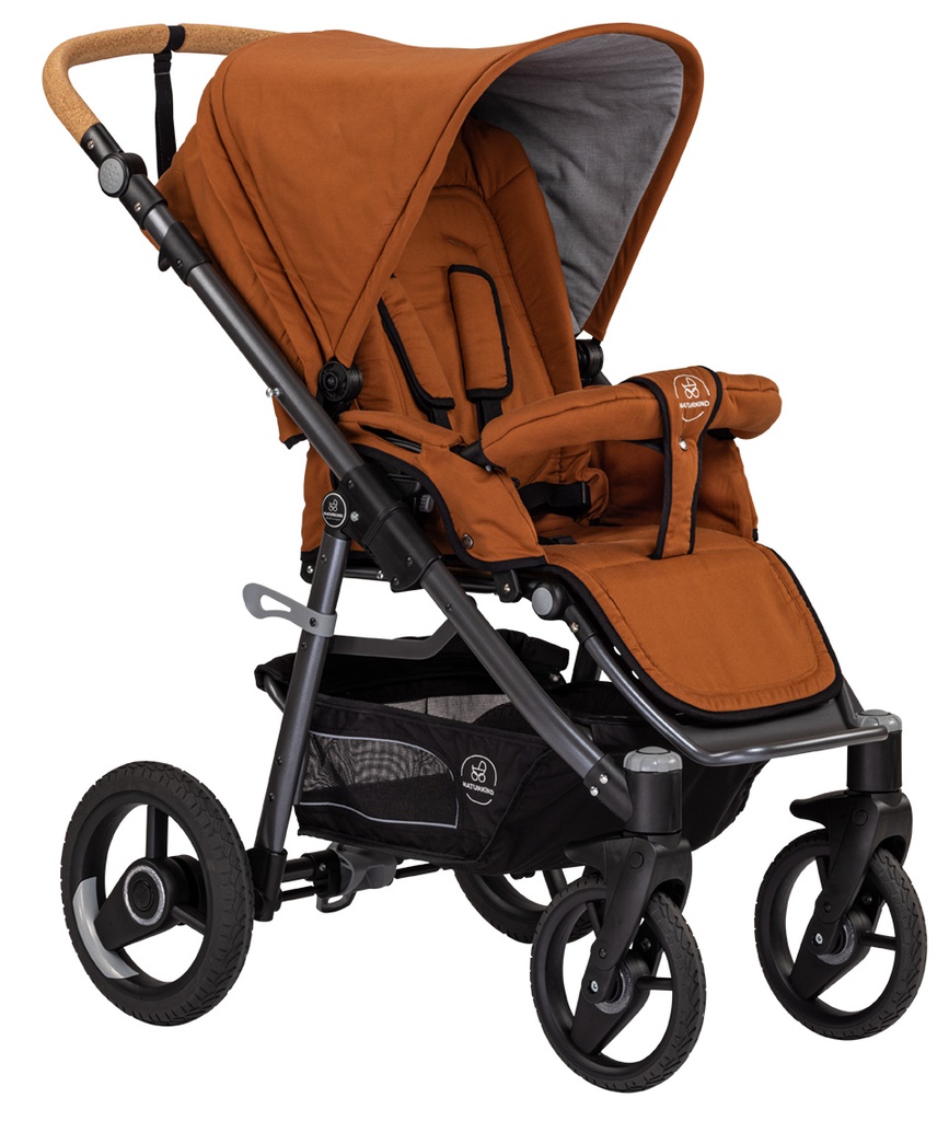 Naturkind - Kinderwagen & reiswieg LUX EVO - Terracotta