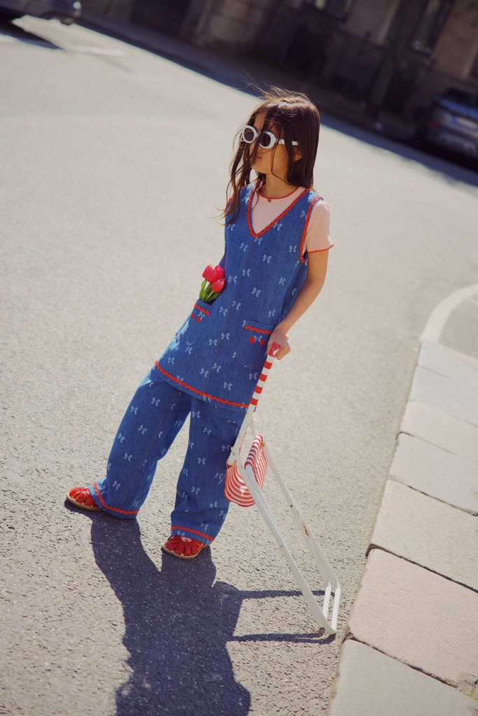 Denim Blue Bow - Image 1