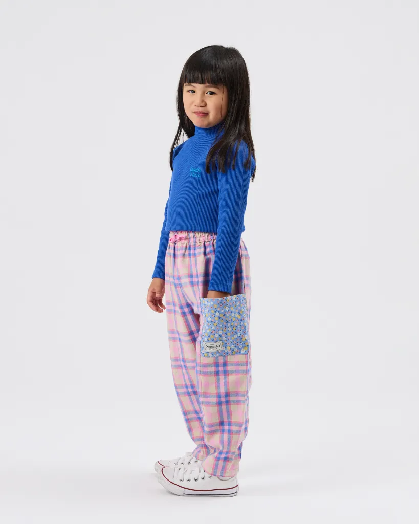 Goldie + Ace – High Neck Blue Rib Skivvy - 3 - Babette Oostduinkerke