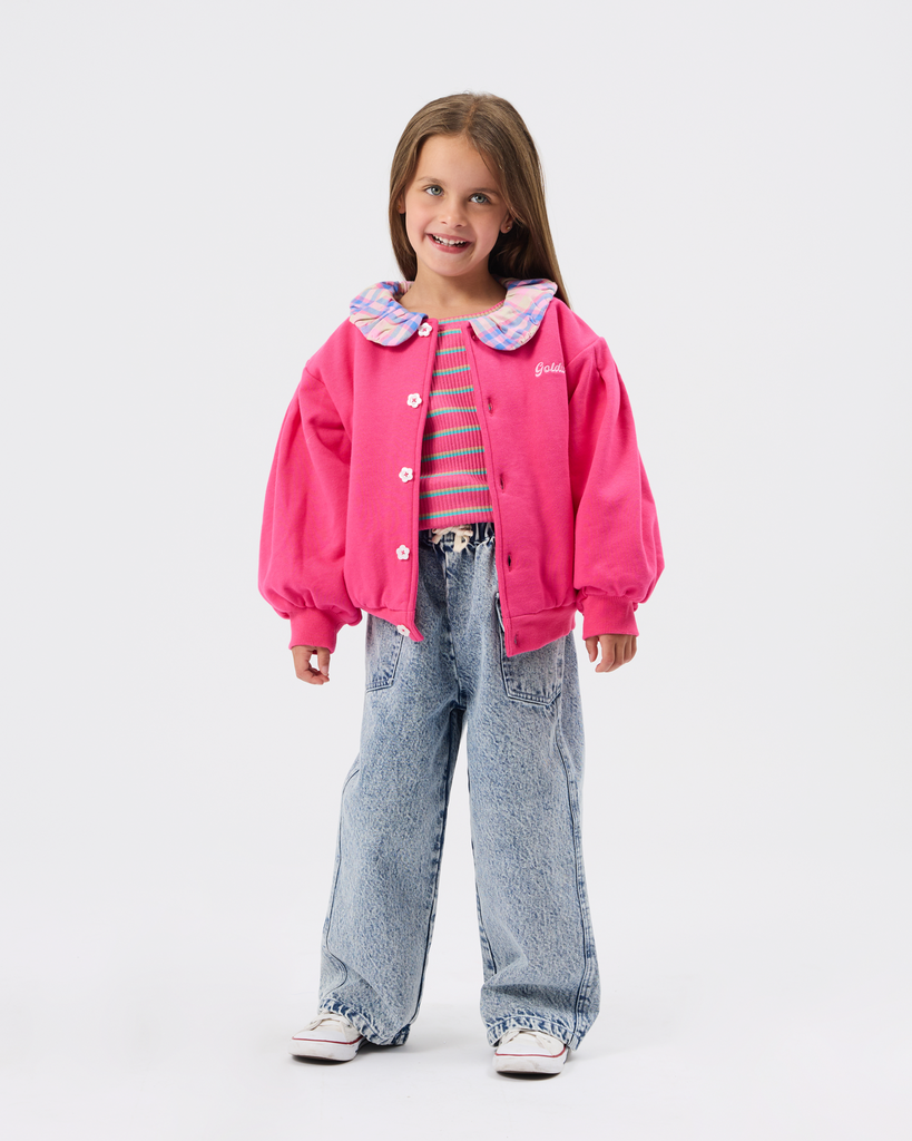 Goldie + Ace – Puff sleeve collar cardigan - 3 - Babette Oostduinkerke