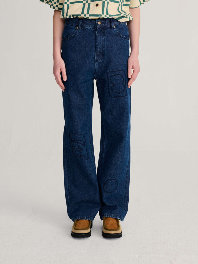 Bobo choses – Embroidery washed mid-waist jeans - 2 - Babette Oostduinkerke