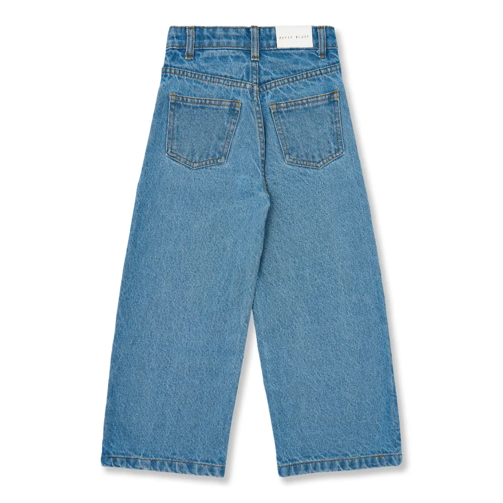 Wide leg Jeans  Mid Blue  2.webp
