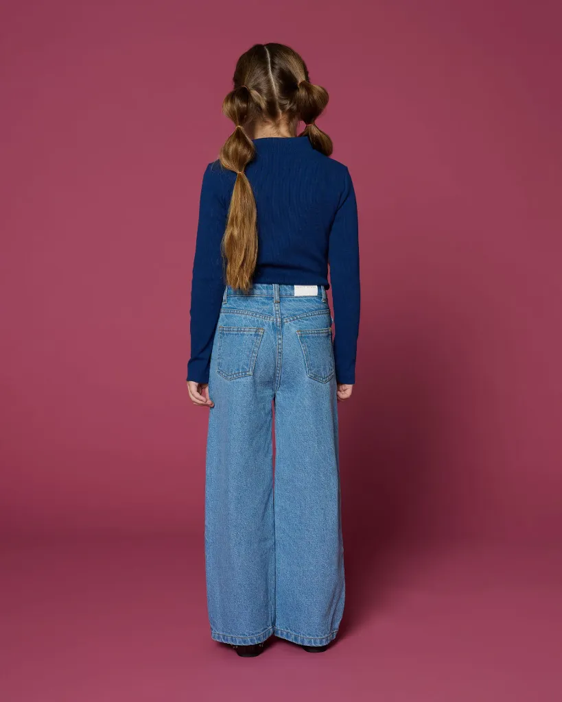 Wide leg Jeans Mid Blue 7.webp