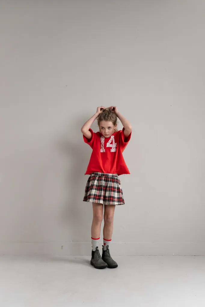 STELLA SKIRT IVORY OFF BLACK RED CHECK 4.webp