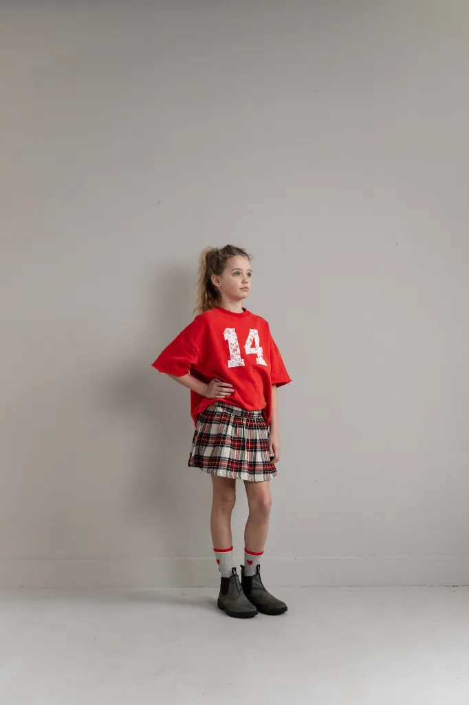 STELLA SKIRT IVORY OFF BLACK RED CHECK 2.webp