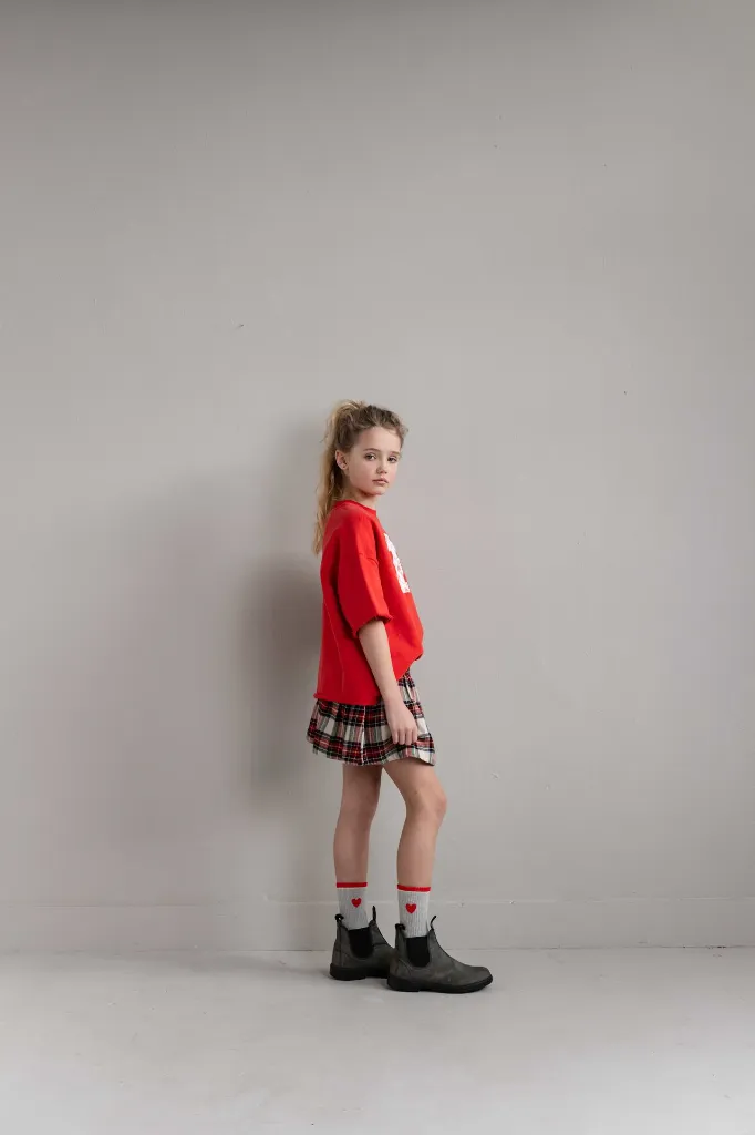 STELLA SKIRT IVORY OFF BLACK RED CHECK 4 2.webp