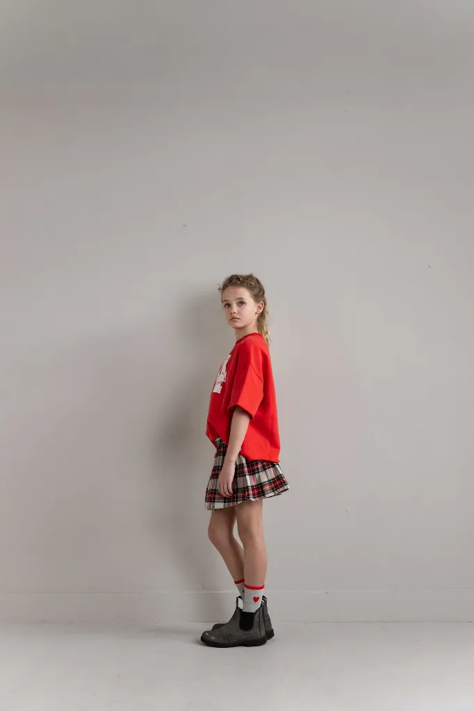 STELLA SKIRT IVORY OFF BLACK RED CHECK 3.webp