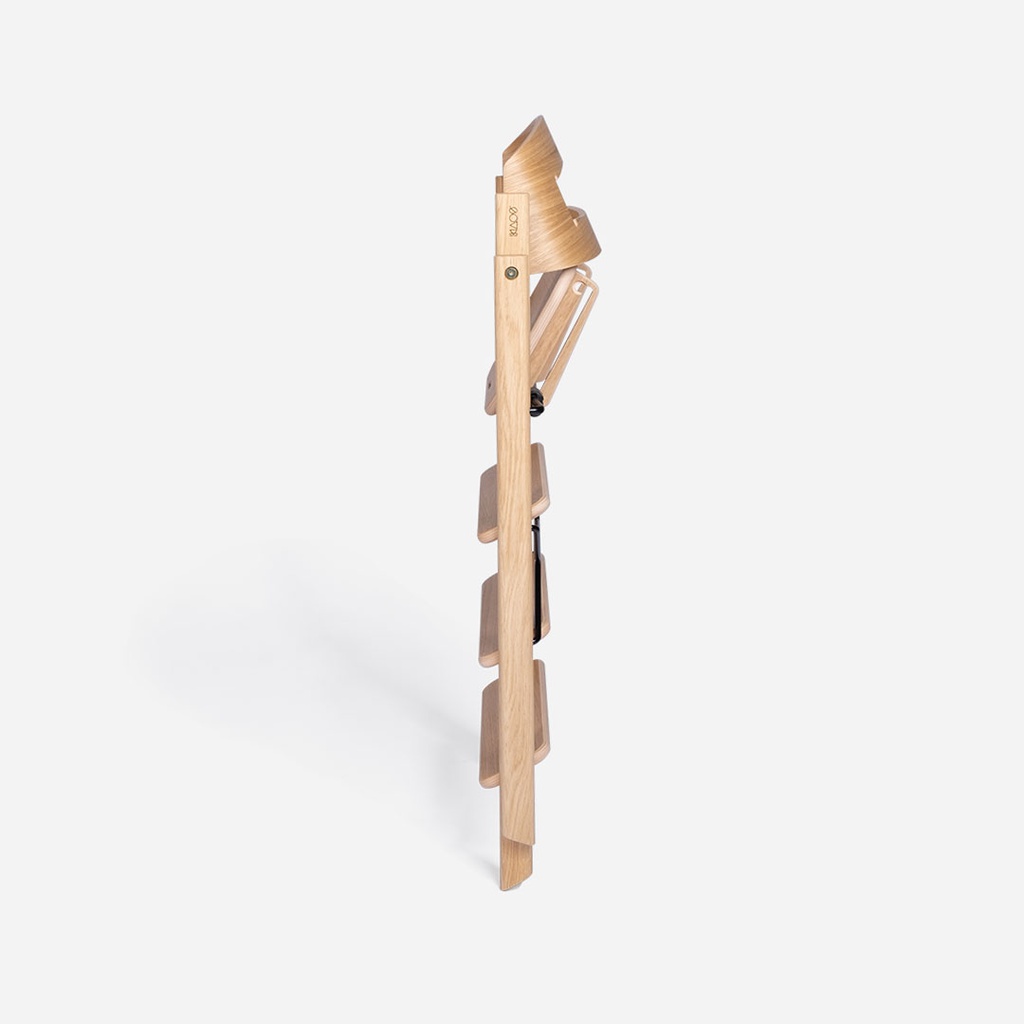Kaos - Klapp high chair natural oak + recycled safety rail ivory