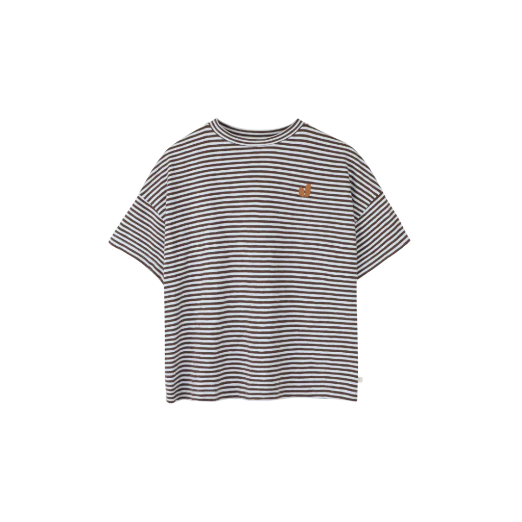 BRUUN OVERSIZED T-SHIRT FONDANT BROWN CLOUD BLUE 2.webp