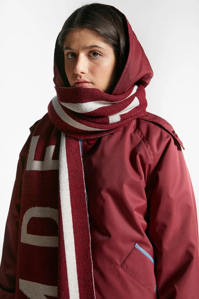 Indee - Walkman logo scarf (merlot) - 1 - Babette Oostduinkerke