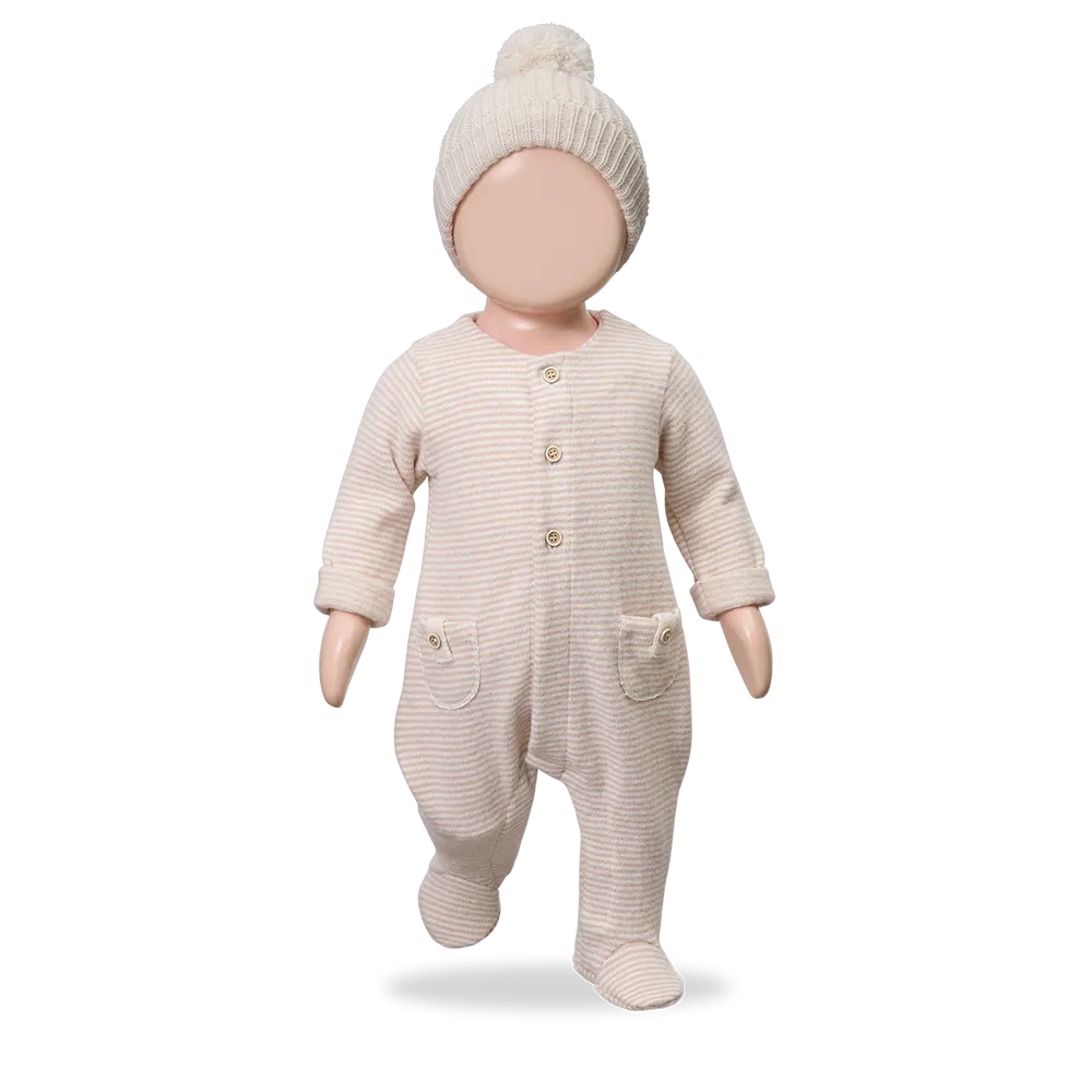 1+ in the family - Metz Jumpsuit met Voetjes (Nude) - 3 - Babette Oostduinkerke