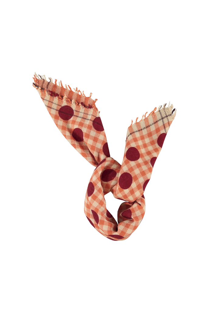 scarf-orange-checkered-dots-sisters-department-1.webp