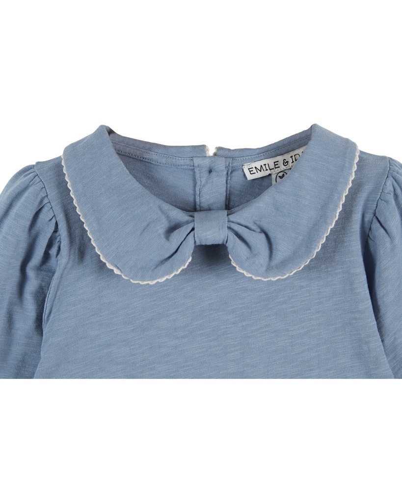 Emile & Ida - Ts uni picote jersey flamme (Lac ecru) - 1 - Babette Oostduinkerke