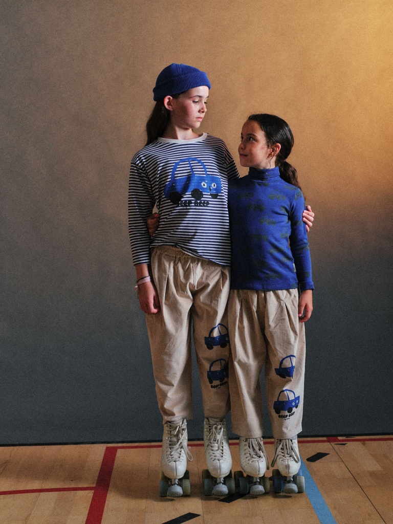 Weekend House Kids - Beep beep l/s t-shirt (Stripes blue and white) - 2 - Babette Oostduinkerke