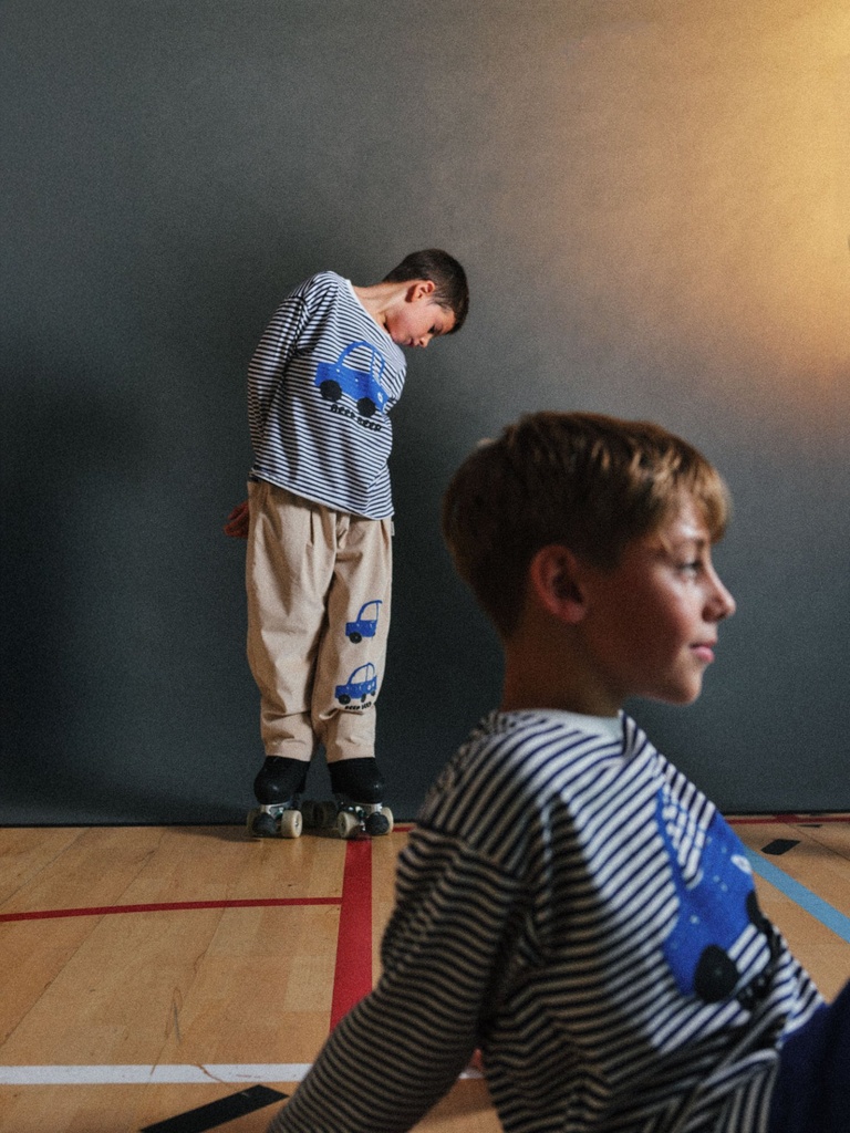 Weekend House Kids - Beep beep l/s t-shirt (Stripes blue and white) - 3 - Babette Oostduinkerke