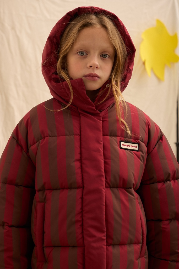 Weekend House Kids - Stripped anorak (Granate) - 2 - Babette Oostduinkerke