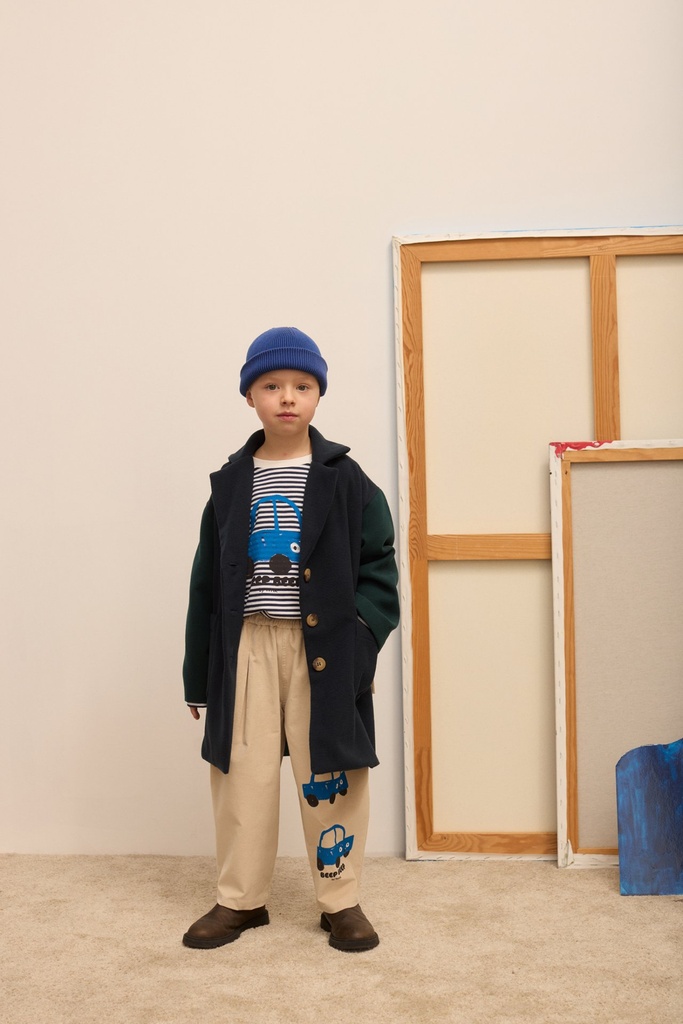 Weekend House Kids - Beep beep velvet pants (Sand) - 1 - Babette Oostduinkerke