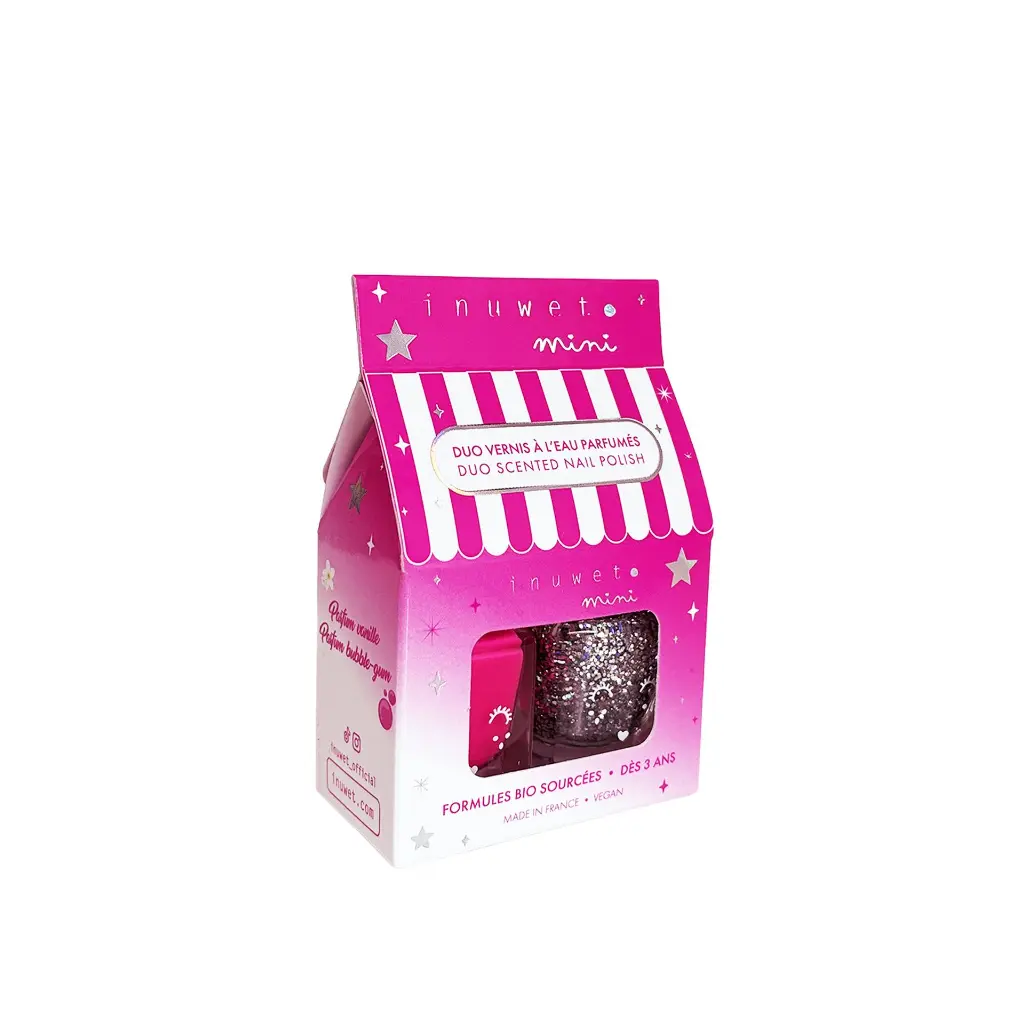 Set of 2 scented water-based nail polishes - Bubblegum - 58142899601750.webp