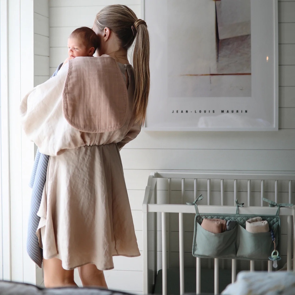 Mushie - Spuugdoek - 2pack Roman green/fog (copy)