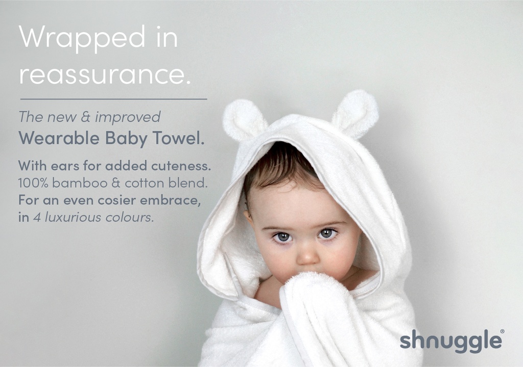 Schnuggle - Draagbare baby handdoek - Wit