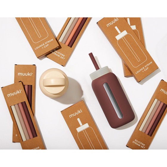 Muuki - Silicone Straw Set - Lounge color - 1 - Babette Oostduinkerke