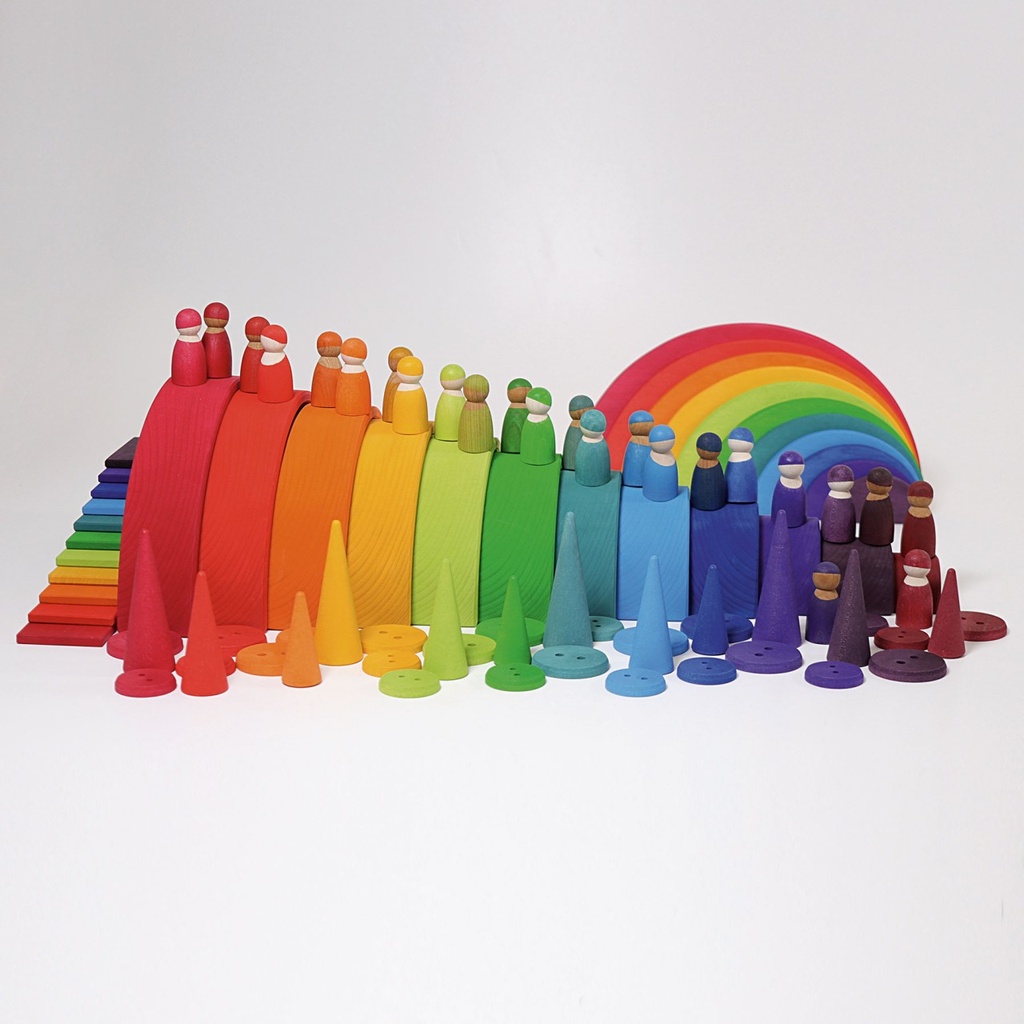 Grimms - Grote houten knopen - Regenboog