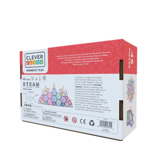 Cleverclixx - Geo pack pastel - 45 stuks