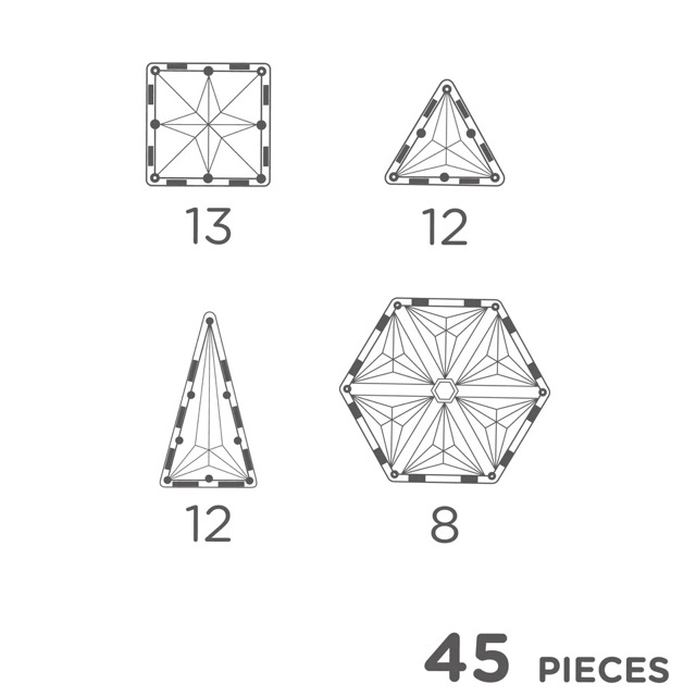 Cleverclixx - Geo pack pastel - 45 stuks