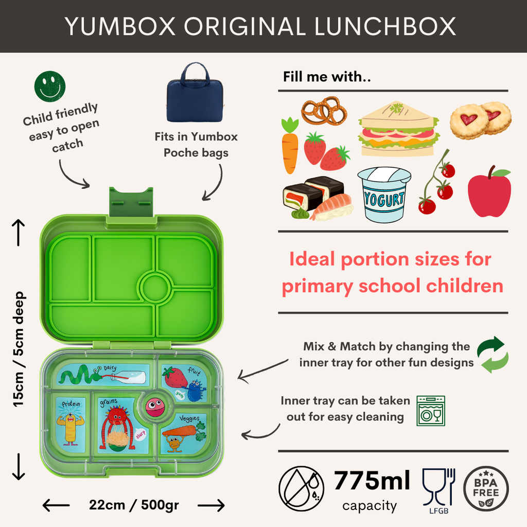 Yumbox - Original 6 vakken - Groen