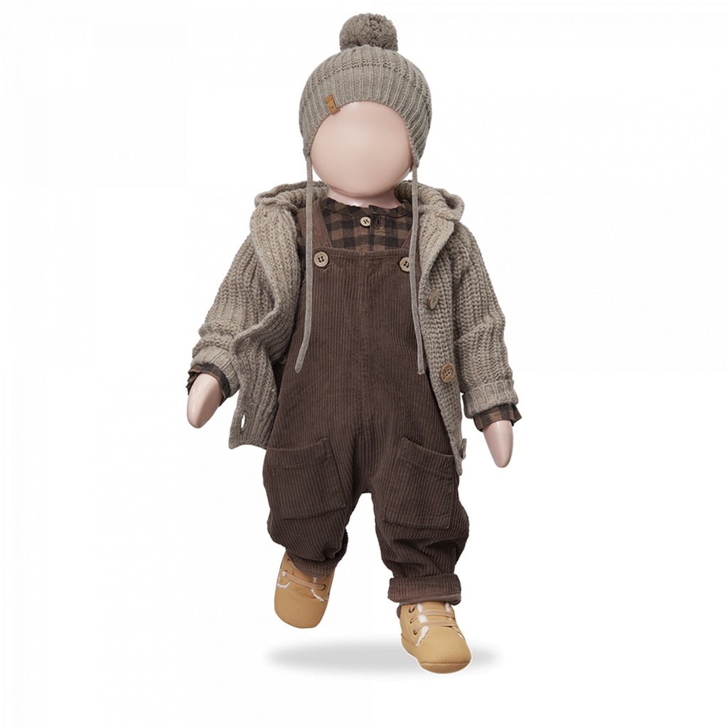 1+ In the family - Ross trui met kap - Taupe