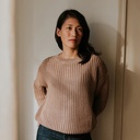 Yuki - Chunky knitted sweater - BISCUIT 