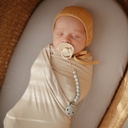 Mushie - Ribbed baby bonnet - Mustard melange