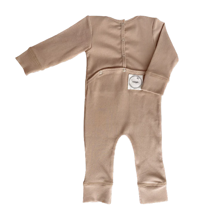 Saga - Basic rib jumpsuit - Nougat