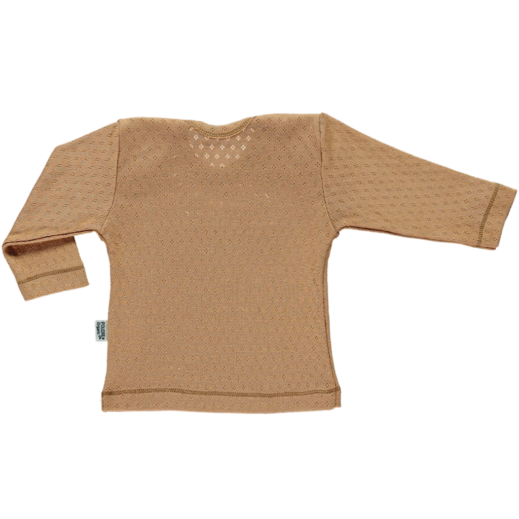 Begonia openwork t-shirt - Indian tan