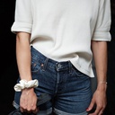 Marjolaine ribbed t-shirt - Almond milk