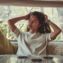 Marjolaine ribbed t-shirt - Almond milk