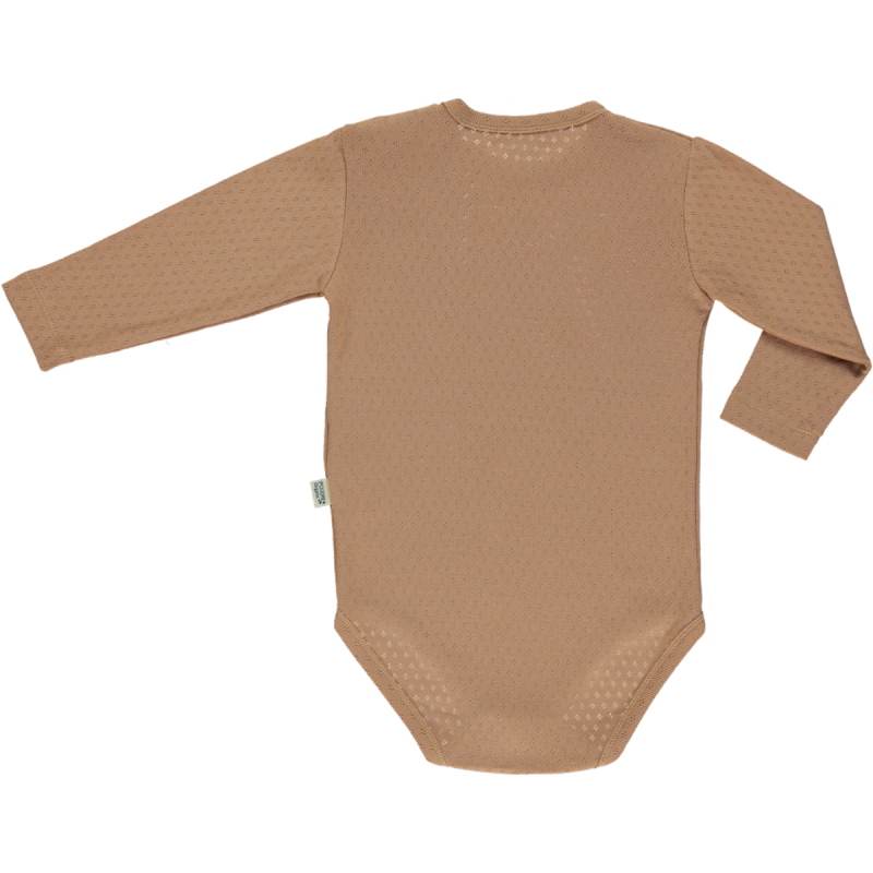 Aloes long sleeve openwork body - Indian tan